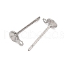 Anti-Tarnish 304 Stainless Steel Stud Earring Findings STAS-S151-01P-F-2
