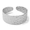 Non-Tarnish 304 Stainless Steel Hammered Textured Cuff Bangles for Women BJEW-Q770-03P-2