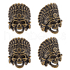 SUPERFINDINGS 4Pcs Tibetan Style Alloy European Beads TIBEB-FH0001-40AB-1