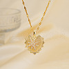 Brass Micro Pave Clear Cubic Zirconia Starfish Heart Pendant Necklaces for Special Occasions QB0695-1-1