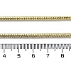 Brass Round Snake Chain Necklaces with OT Clasps for Men Women NJEW-G160-06G-5