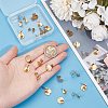 SOFPLATE 36Pcs 3 Size Flat Round Ion Plating(IP) 304 Stainless Steel Stud Earring Findings STAS-SP0001-59G-3