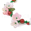 3Pcs 3 Colors Flower Natural Hemimorphite % Carnelian & Synthetic Citrine Beads Braided Bracelets for Women BJEW-TA00625-5
