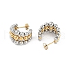 Ion Plating(IP) 304 Stainless Steel C-Shaped Stud Earrings EJEW-Z068-27G-2
