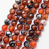 Natural Fire Crackle Agate Bead Strands G-K166-07F-8mm-12-1