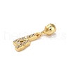925 Sterling Silver Micro Pave Clear Cubic Zirconia European Dangle Charms STER-A045-01G-4-2