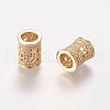 Brass Cubic Zirconia European Beads ZIRC-F001-76G-2