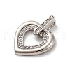 Brass Micro Pave Cubic Zirconia Pendants KK-U033-19P-01-2