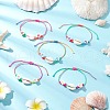 Natural Mixed Cowrie Shell Beads Braided Bead Bracelets BJEW-JB11786-1