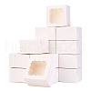 Square Paper Biscuit Boxes with Lace Edged Square Clear Window CON-TAC0001-12A-01-11