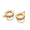 Flat Round Rack Plating Brass Micro Pave Cubic Zirconia Tube Bails KK-H508-08G-2