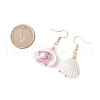 Shell Shape 304 Stainless Steel Dangle Earrings EJEW-MZ00376-01-3