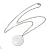 Non-Tarnish 304 Stainlessa Steel Curb Chain Pendant Necklaces NJEW-H034-04P-2