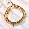 304 Stainless Steel 3-Strand Chain Necklaces NJEW-Q025-01G-4
