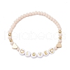 2Pcs 2 Styles Frosted Faceted Glass Beaded Stretch Bracelet Sets BJEW-JB10452-02-3