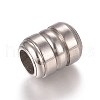 Tarnish Resistant 201 Stainless Steel Grooved Beads STAS-L238-012P-2