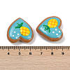 Handmade Heart Lampwork Beads Strands LAMP-P069-04A-05-3