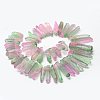 Electroplate Natural Quartz Crystal Beads Strands G-F462-01-2