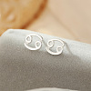 S925 Sterling Silver Stud Earrings WG164A3-04-1