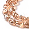 Transparent Electroplate Glass Beads Strands GLAA-C025-02I-4