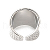 Tartan Brass Wide Open Cuff Rings for Women RJEW-A046-11P-3