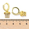 Gift Brass Micro Pave Cubic Zirconia Hoop Earrings EJEW-U057-05G-5