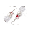 GLass Dangle Earrings EJEW-TA00438-4