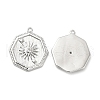 Brass with Micro Pave Clear Cubic Zirconia Pendants X-KK-B062-05P-1