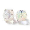 Two Tone UV Plating Rainbow Iridescent Acrylic Beads TACR-D010-02E-3
