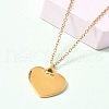 304 Stainless Steel Pendant Necklaces for Women NJEW-U040-02C-G-2