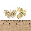 Brass Micro Pave Cubic Zirconia Stud Earrings Findings EJEW-F373-04G-5