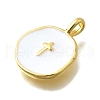 Brass with Enamel Pendants KK-D295-31G-02-3