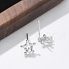 Brass Clear Cubic Zirconia Stud Earrings EJEW-Q014-13P-5