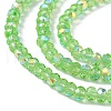 Transparent Electroplate Glass Beads Strands EGLA-F156-AB05-3