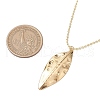 304 Stainless Steel Leaf Pendant Necklaces NJEW-JN05153-3