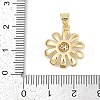 Rack Plating Brass Micro Pave Cubic Zirconia Pendants KK-H509-24G-3