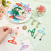   50Pcs 10 Colors Mini Acrylic Earring Hanger EDIS-PH0001-87B-3