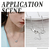 Beebeecraft 3Pcs 3 Style 925 Sterling Silver Extender Chains with Heart Charms STER-BBC0001-05-6