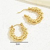 Twisted Stainless Steel Hoop Earrings for Women XH1248-5