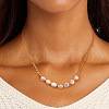 Mother's Day Jewellery Potato Natural Freshwater Pearl Bib Necklaces NJEW-G153-01G-2