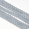 Electroplate Crystal Glass Round Beads Strands EGLA-F037-6mm-A05-2