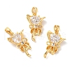 Brass Cubic Zirconia Pendants KK-M243-42G-3
