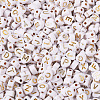 1000Pcs Electroplate Opaque Acrylic Beads MACR-TA0001-18-5