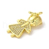 Rack Plating Brass Micro Pave CLear Cubic Zirconia Pendants KK-C053-06A-G-2