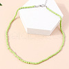 Rondelle Glass Seed Beaded Necklaces for Women FS-WGE85A7-09-1