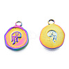 Ion Plating(IP) 201 Stainless Steel Pendants STAS-N098-244M-1