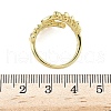 Brass Micro Pave Cubic Zirconia Cuff Rings for Women RJEW-D322-05G-5