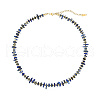 Fashionable Natural Lapis Lazuli Chip Beads Necklace for Women PU8825-3-1