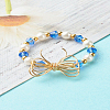Imitate Austrian Crystal Bicone Glass Beaded Finger Rings X1-RJEW-TA00003-04-5