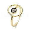 Brass Micro Pave Cubic Zirconia Rings RJEW-S402-04G-2